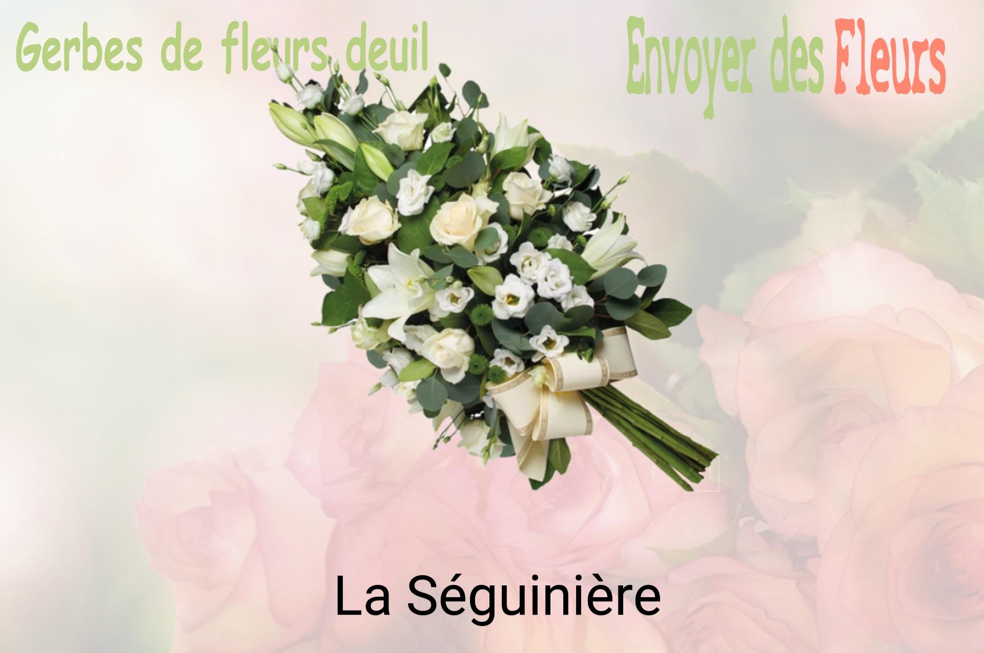 Gerbe de fleurs de deuil livrée à La Séguinière